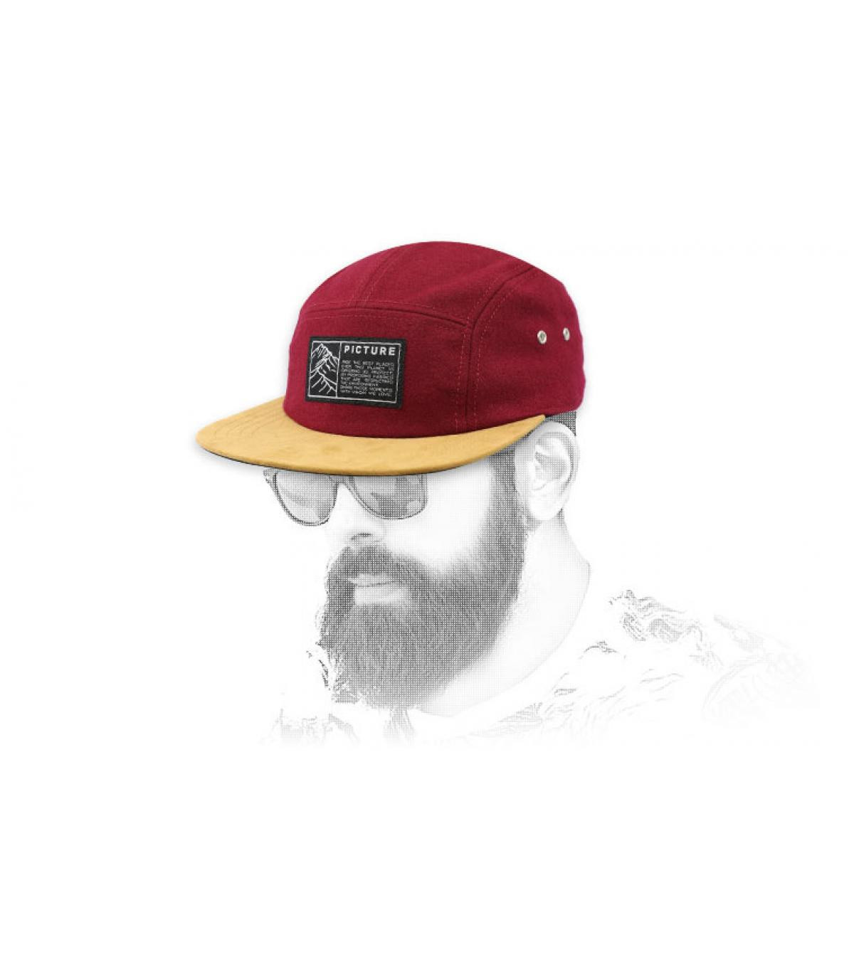 five panel Picture bordeaux Sakata burgundy